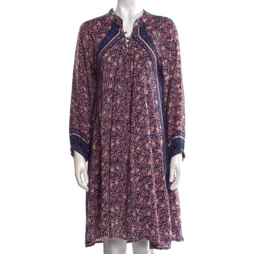 Natalie Martin | XS | Silk | Dress | Pink and blue